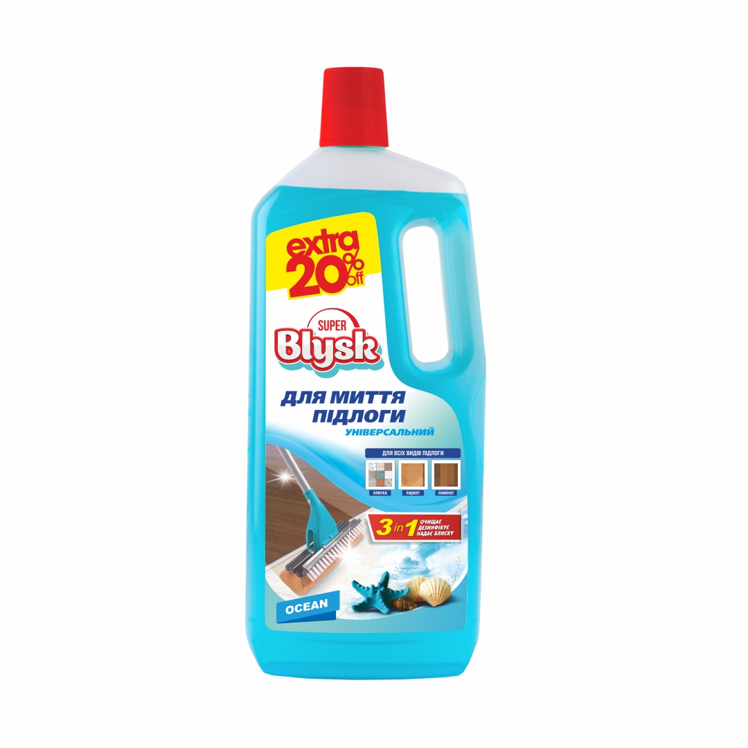 Засіб для миття підлоги Super Blysk Океан, 1500мл